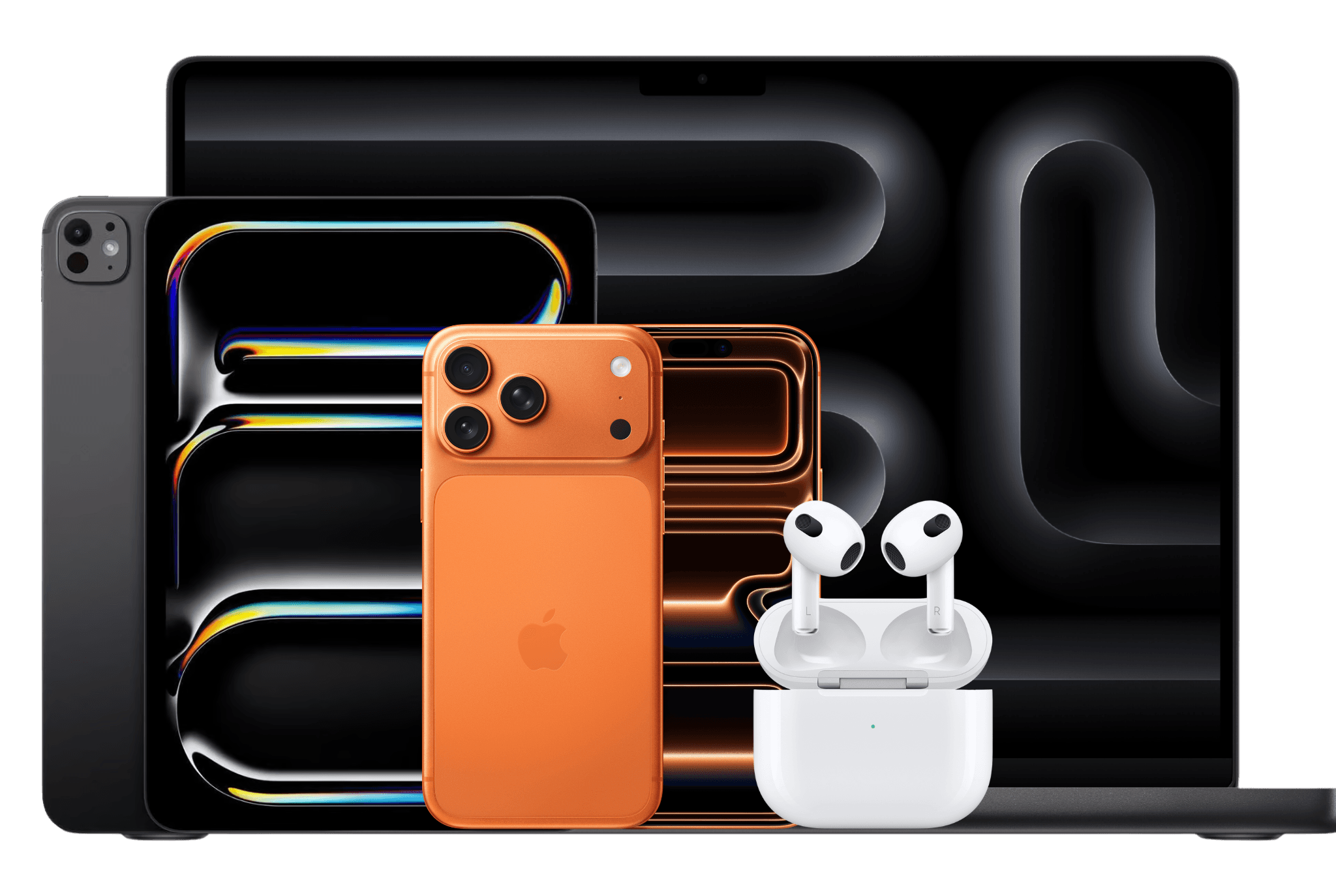 MacBook Pro 14" M5 (16GB · 1TB) + iPad Pro 11" M5 256GB + iPhone 17 Pro 256GB + AirPods Pro 3